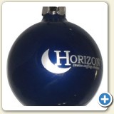 Christmas ornament with company logo