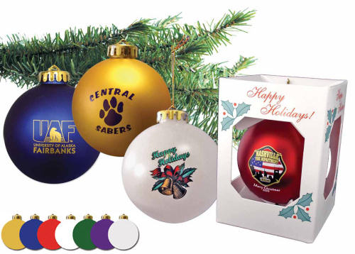 Corporate Christmas Ornaments  Custom Imprinted with Company Logo